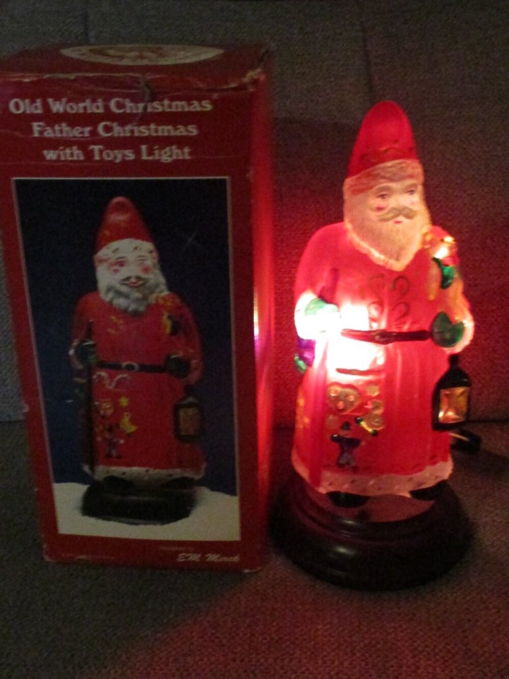 Old World Christmas Santa Light Father Christmas with Toys
